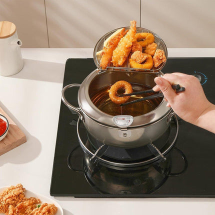 304 Stainless Steel Japanese Tempura Household Oil Saving Frying Fryer Nonstick