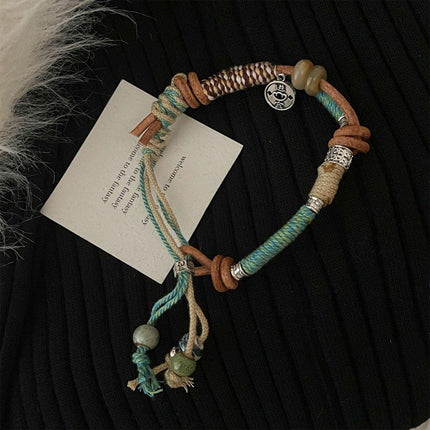 Boho Vintage Braided Fringe String Bracelet for Women Fashion Jewelry Gift