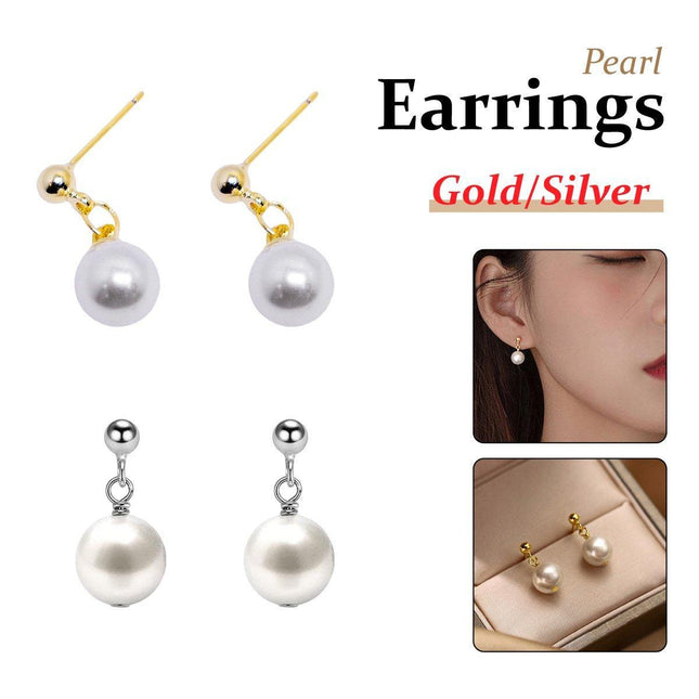 Simple Fashion Pearl Earrings Elegant High Grade Jewelry for Women Ladies