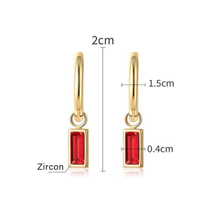 Fashion Gold Zircon Earrings Stud Drop Dangle Wedding Best Gift For Women - Aimall