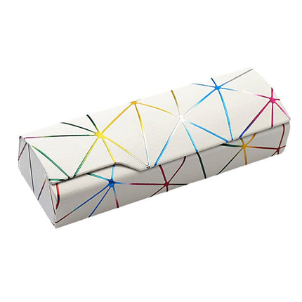 2PCS Lattice Pattern Glasses Case with Snap Closure and Anti-pressure Design