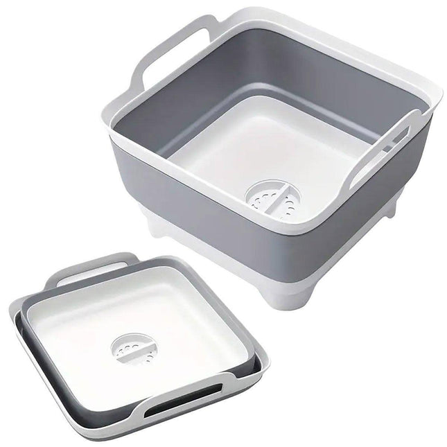 Folding Basket Kitchen Washbasin Draining Basket Portable Vegetable Storage