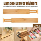 2PCS Expandable Drawer Partition Organiser Household Storage Divider Panel