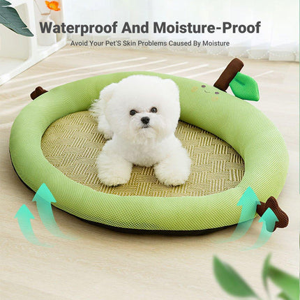 Summer Cartoon Fruit Backrest Nest Breathable Pet Mat for Dogs Cats Sleeping Bed
