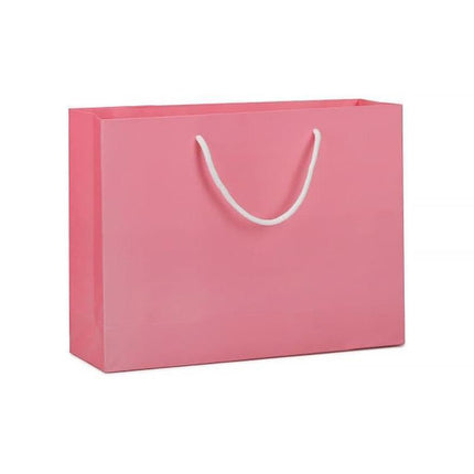 25X Kraft Paper Bags Gift Shopping Bag Carry White Pink Black Bag With Handles