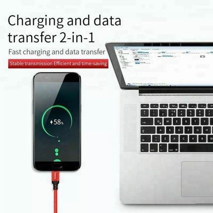 Apple Lightning HOCO Nylon Braided Cord Fast Charging Data Sync Cable - Aimall