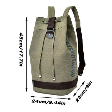 Canvas Sports Backpack Mens Leisure Travel Schoolbag Multi-purpose Backpack