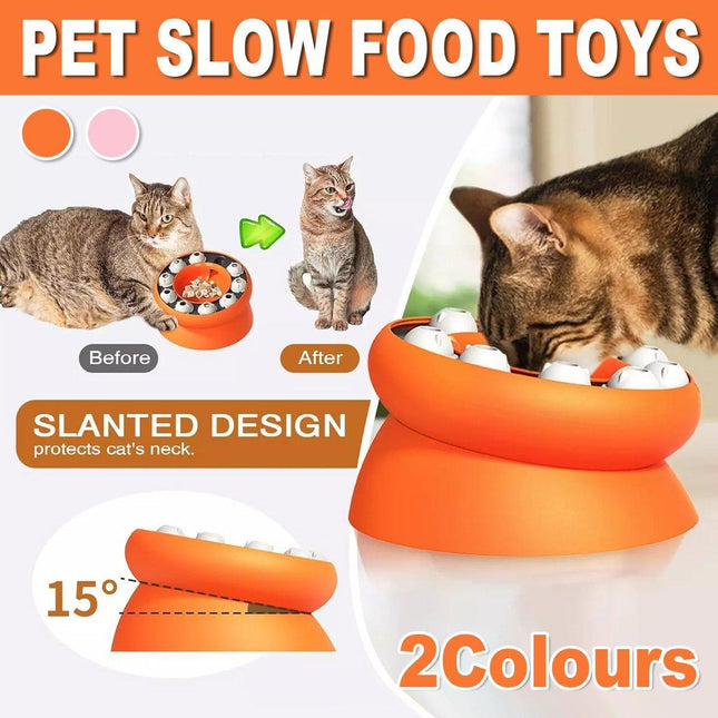 Pet Slow Feeder Interactive Cat Dog Food Dispenser Puzzle Toy for Healthy Eating
