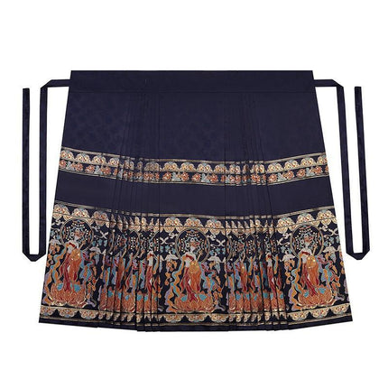 New Chinese Hanfu Horse-faced Skirt Set Daily Embroidered Improved Costume Women - Aimall