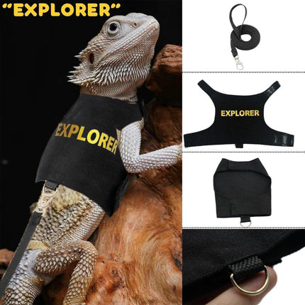Lizard Clothing with Lead Rope Outdoor Climbing Pet Harness Comfortable Design