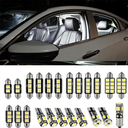 23x Car 12v Led Festoon Interior White Light Bulb 5050 5smd Auto Dome Globe DF - Aimall