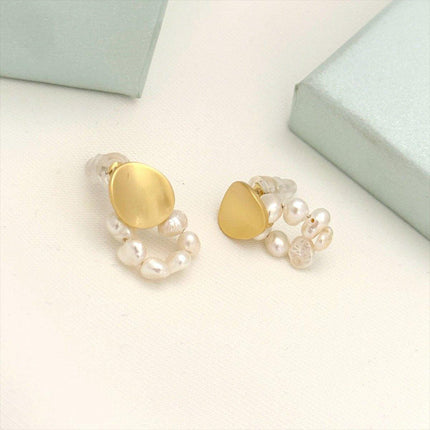 Vintage Pearl Beaded Earrings Simple Versatile Jewelry Women Elegant Fashion