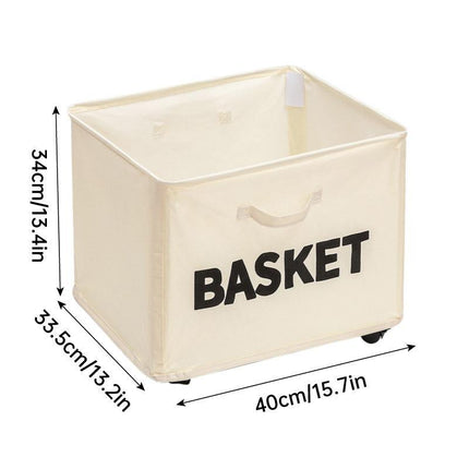 Rolling Storage Basket with Wheels for Under Desk or Shelf Organisation