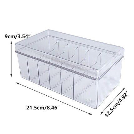 Transparent Dustproof Cosmetic Storage Box with Lid Makeup Organizer Case