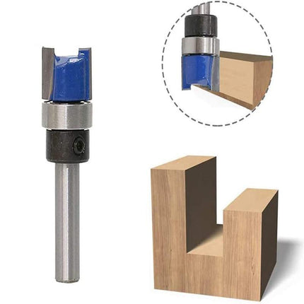 3PCS 1/4" Shank Flute Flush Trim Router Bit Set Top Bearing Milling Cutter Kit - Aimall