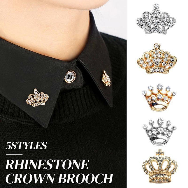 Small Crown Brooch Accessory Fashion Corsage Pin Jewelry Women Men Gift
