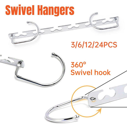 Clothes Hanger Space Saving Hook Folding Wardrobe Multipurpose Rack Coat Pants
