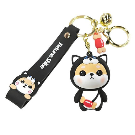 Cartoon Chinese Zodiac Furtune Shiba Inu Design Keychain Backpack Car Pendant - Aimall