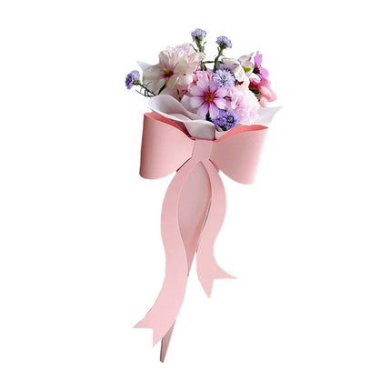 10pcs Fresh Flower Bouquet Packaging with Colourful Bows and Flower Gift Box