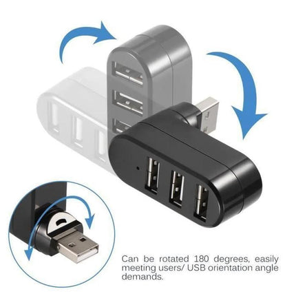 3 Port USB HUB Distribution Splitter Adapter Super Speed Data Hub For Laptop PC - Aimall