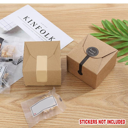 100x Kraft Paper  Party Wedding Favour  Bomboniere Candy Boxes 9*9 12*12cm Aimall