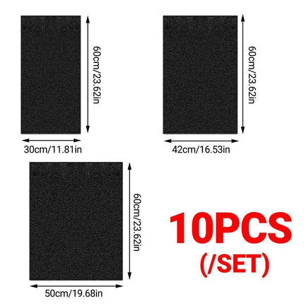 10PCS Black Aquarium Background Sticker Self Adhesive Waterproof Fish Tank Film