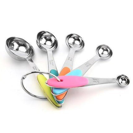 Measuring Spoons Cups 10PCS Stainless Steel Baking Teaspoon Kitchen Gadget Kit - Aimall