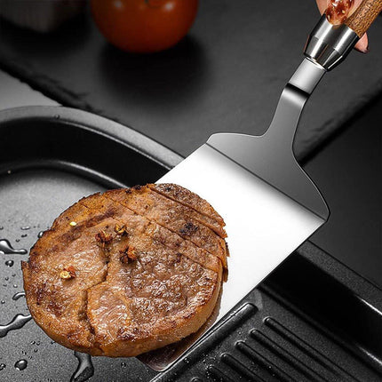 Stainless Steel Cooking Shovel Teppanyaki Spatula Pancake Steak Flipper Tool