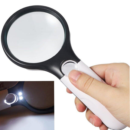 45X Magnifying Glass Magnifier Handheld Loupe Reading Optical Clarity With Light