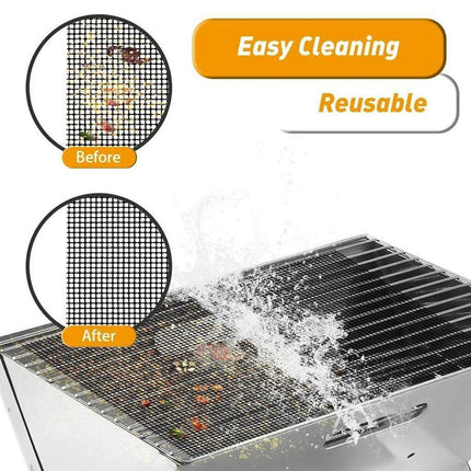 3/6/10PCS Non-Stick BBQ Grill Mat Mesh Liner Cooking Barbecue Sheet Baking Pad