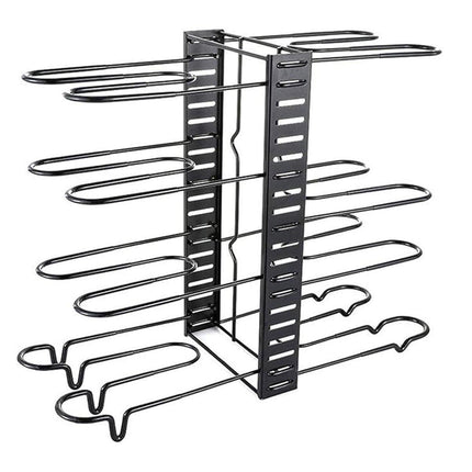 Multi-Layer Vertical Pot Lid Storage Rack Folding Kitchen Countertop Organizer