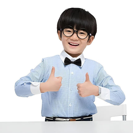 Solid Color Glossy Double-layer Children's Bow Tie Two-color Baby Korean Style Small - Aimall