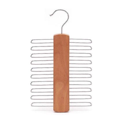 2PCS Double Hook Silk Scarf Towel Rack Organizer Tie Hanger Closet Storage