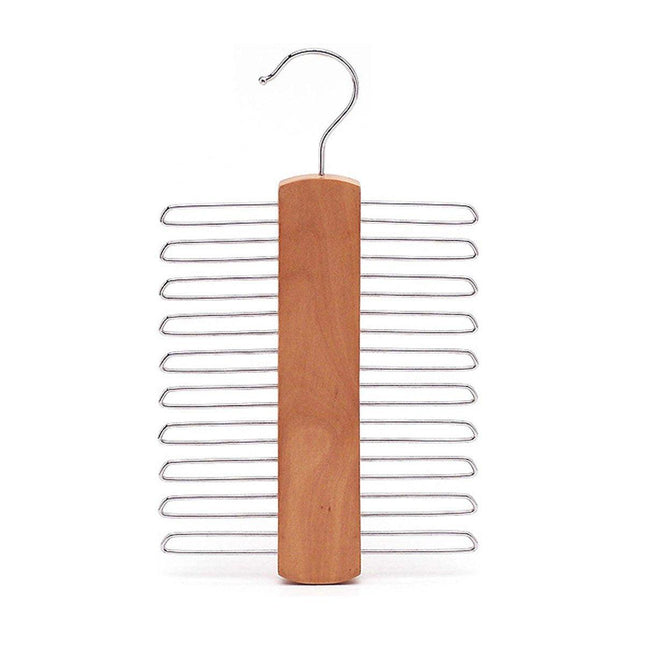 2PCS Double Hook Silk Scarf Towel Rack Organizer Tie Hanger Closet Storage