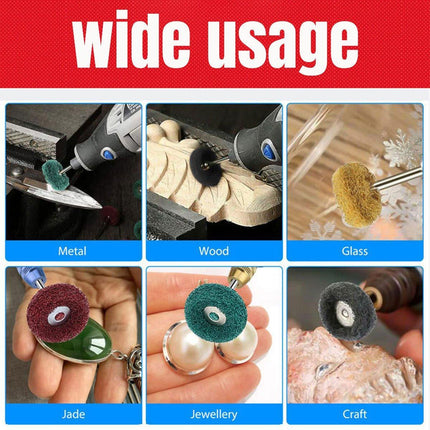 50pcs Mini Nylon Brush Set Grinding Head Polishing Machine Accessories Tools