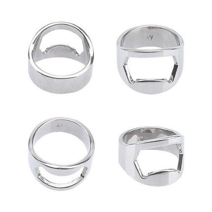 New Stainless Steel Bottle Opener Ring Super Cool Novelty Gift Idea Bottle opener - Aimall