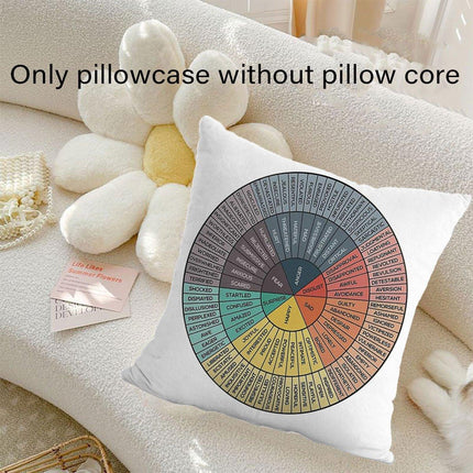 3PCS Emotion Wheel Decorative Pillowcase Sofa Cushion Cover for Bedroom Decor