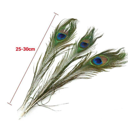 5-10PCS Natural Peacock Tail Eyes Feathers 75-80cm 26-30cm DIY Craft Vase Decor - Aimall