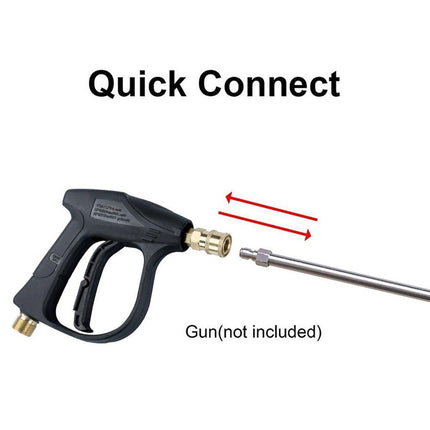 2pcs High Pressure Washer Extension Rod Stainless Steel Power Spray Gun Tool