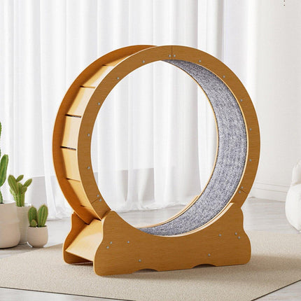 Cat Exercise Wheel Toy Furniture Running Treadmill Exerciser Scratcher Board