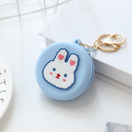 Bag Charm Coin Purse Keychain Zipper Change Purse Key Ring Purse With Keychain - Aimall