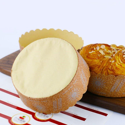 100PCS High Temperature Kraft Paper Bread Cupcake Holder Resistant Paper Cup