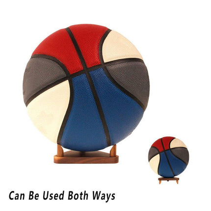 Wooden Triangular Stand Ball Storage Rack Basketball Football Holder Display