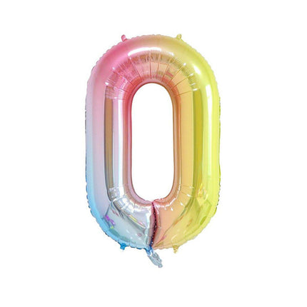 32 Inch Number Foil Balloons Party Decor Rainbow Gradient for Birthday or Events