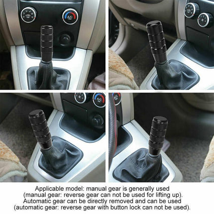 Manual Aluminum Car Gear Stick Shift Knobs Black Shifter Knob Lever Universal - Aimall