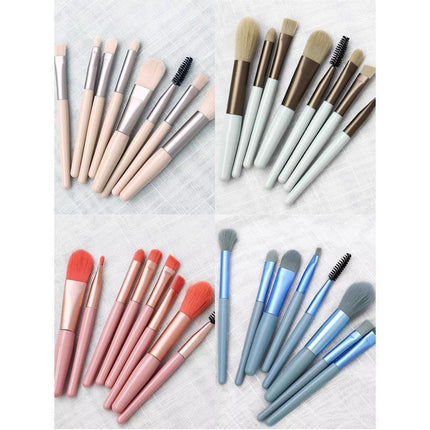8PCS Eyeshadow Makeup Brush Set Travel Cosmetic Brushes Kit Brushes Kit with Bag - Aimall