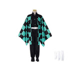 Demon Slayer Kimetsu No Yaiba Kamado Tanjiro Cosplay Costume Kimono Dress Wig AU - Aimall