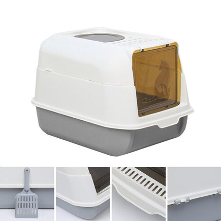 Large Detachable Enclosed Cat Litter Box Spatter-Proof Fully Enclosed Cat Toilet
