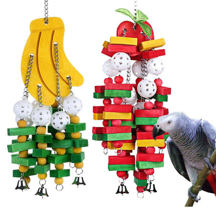 Wooden Parrot Chew Toy Bird Toys for Large and Small Birds Natural Pet Chew Toy
