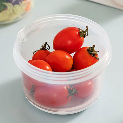 Double Plastic Salad Cup with Fork Sealed Breakfast Container for On-the-Go Meal